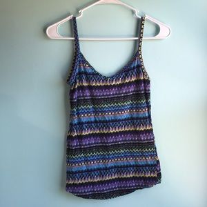 OP green/blue/purple/black print camisole